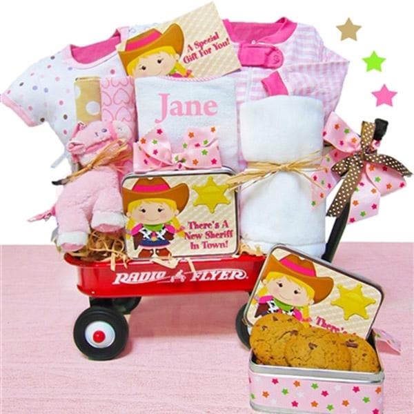 Personalized Cowgirl Radio Flyer Wagon Gift Basket