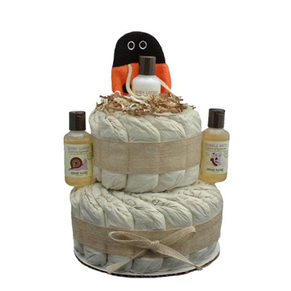 Little Scrub Lady Bug 2 Tier Organic Diaper Cake