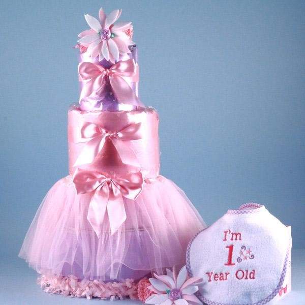 Baby&#039;s First Birthday Tutu Diaper Cake