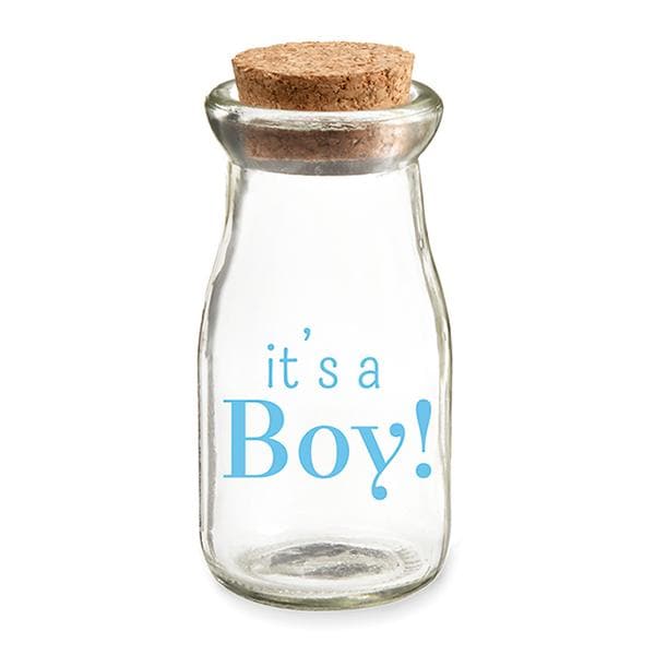 It&#039;s a Boy Vintage Milk Bottle Favor Jar (Set of 12)