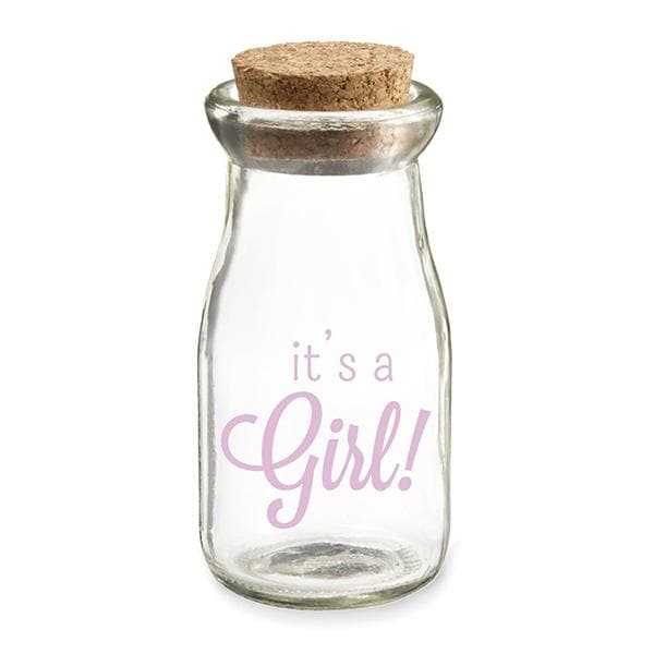 It&#039;s a Girl Vintage Milk Bottle Favor Jar (Set of 12)