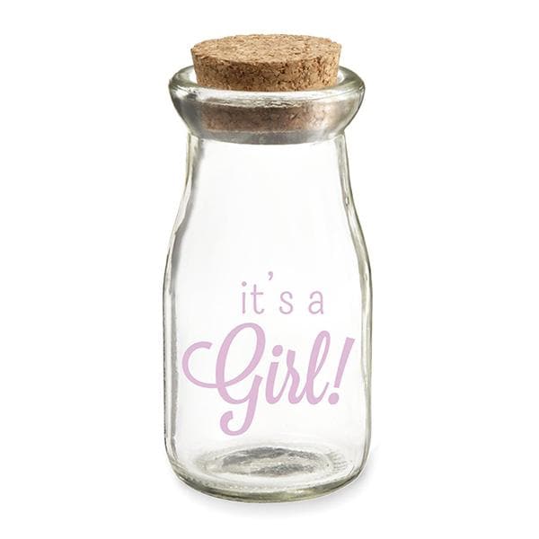 It's a Girl Vintage Milk Bottle Favor Jar (Set of 12)