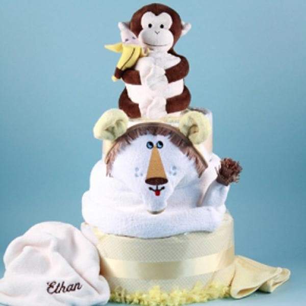Personalized Deluxe Lion King Diaper Cake Baby Gift