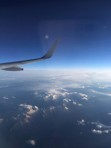 Flying over the Alps on my way to Amman, Jordan