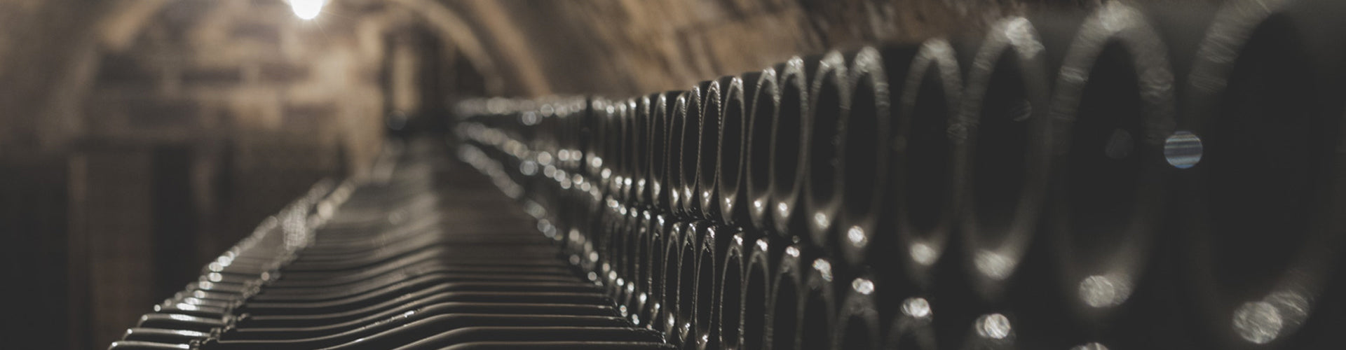 Champagne Bottles in the cellar of Pierre Péters