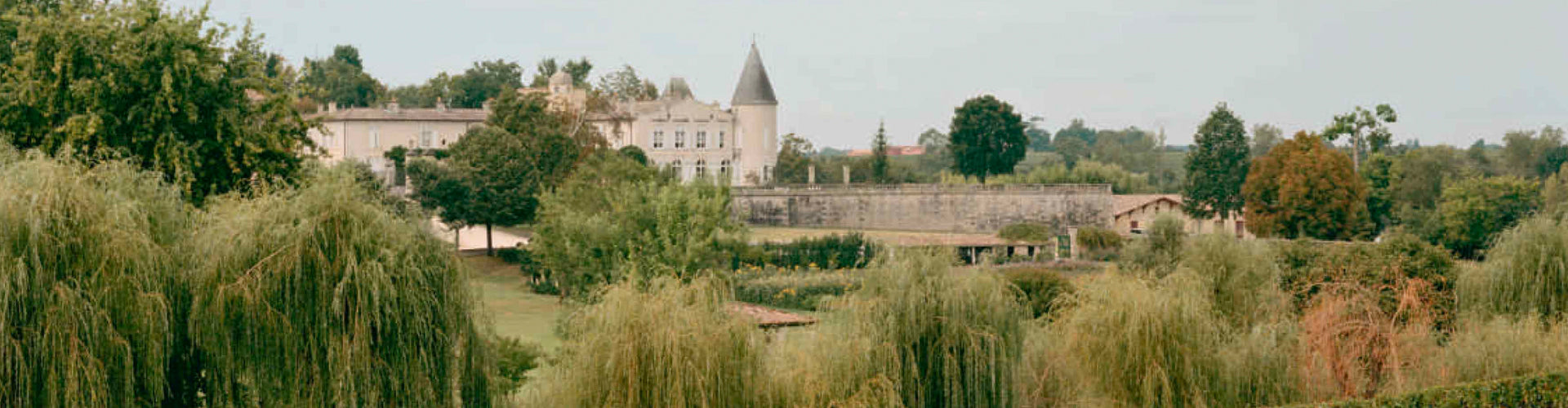 Panorama of Château Lafite-Rothschild Property & Gardens in Pauillac, Bordeaux