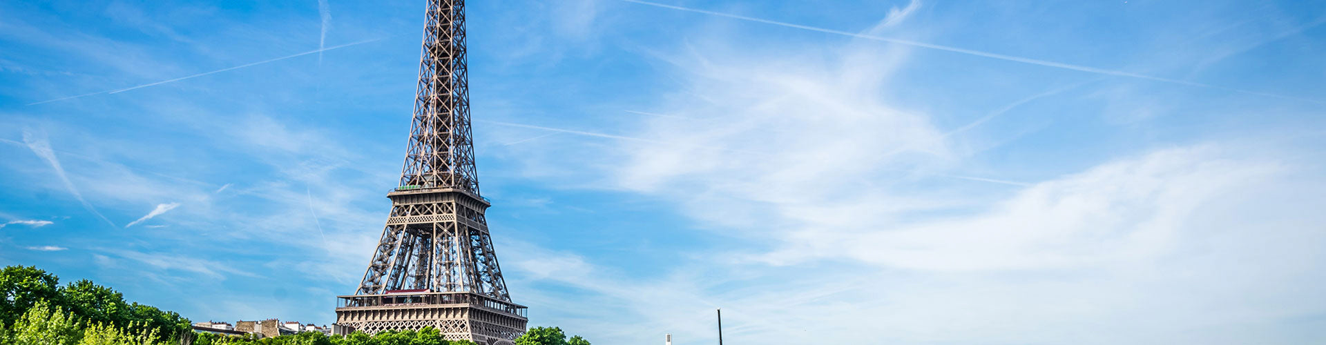 View of the Eiffel Tower in Paris, France