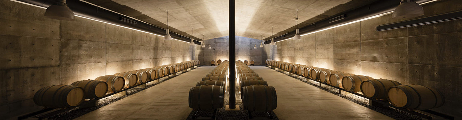 The barrel hall at Grace Wine in Japan