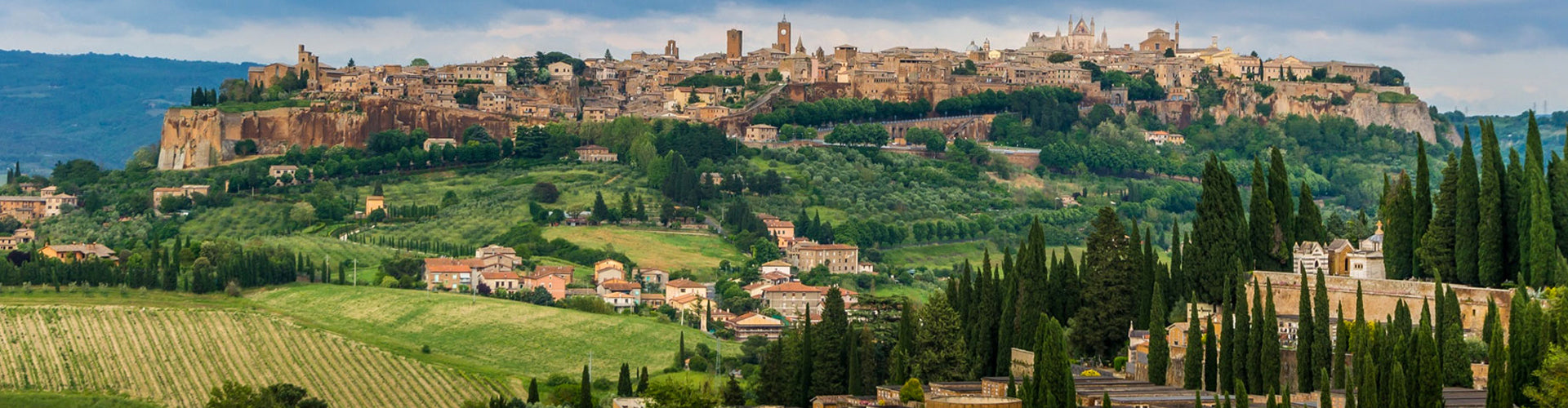 Panoramic View of the medieval town, Orvieto, in Umbria