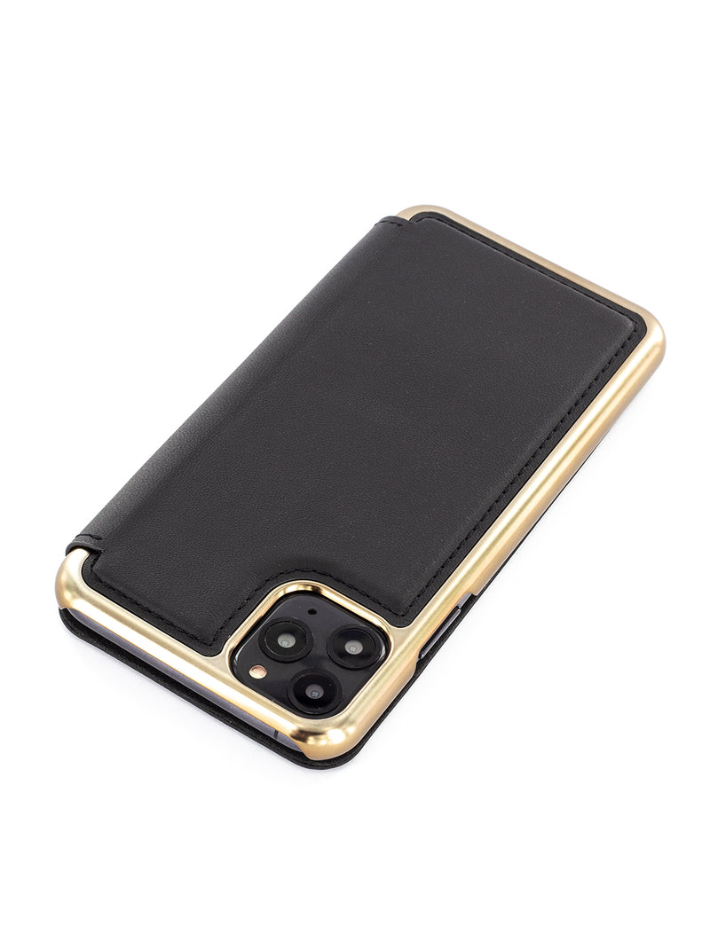Blake Luxury Leather Case For Iphone 11 Pro Max Beluga Black Gold Proporta