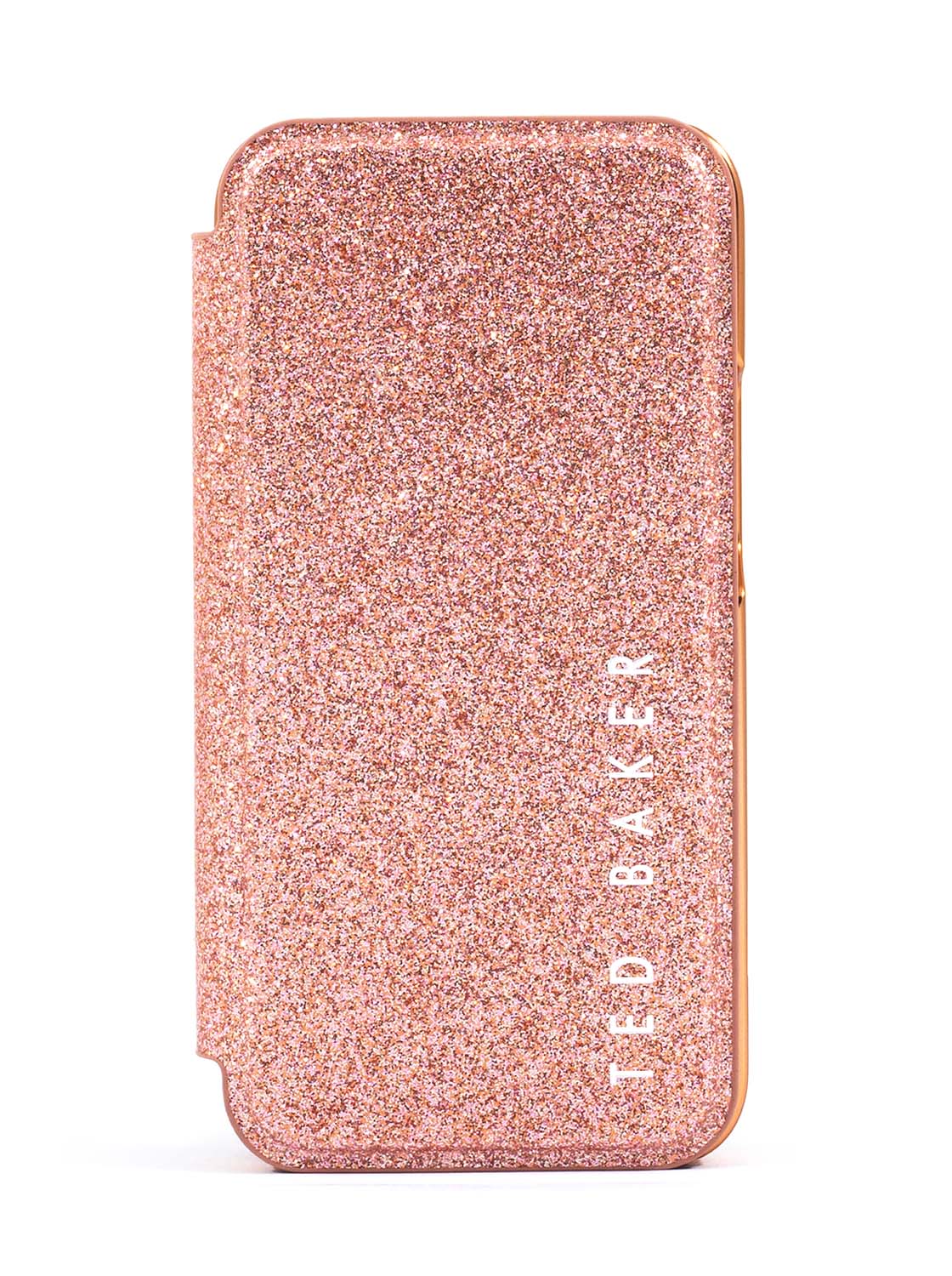 Ted Baker GLITO Mirror Case for iPhone 13 Pro Max - Rose Gold Glitter