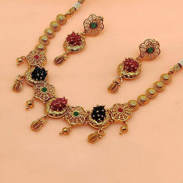 Buy Kord Store Traditional Gold Plated Laxmi Design Choker