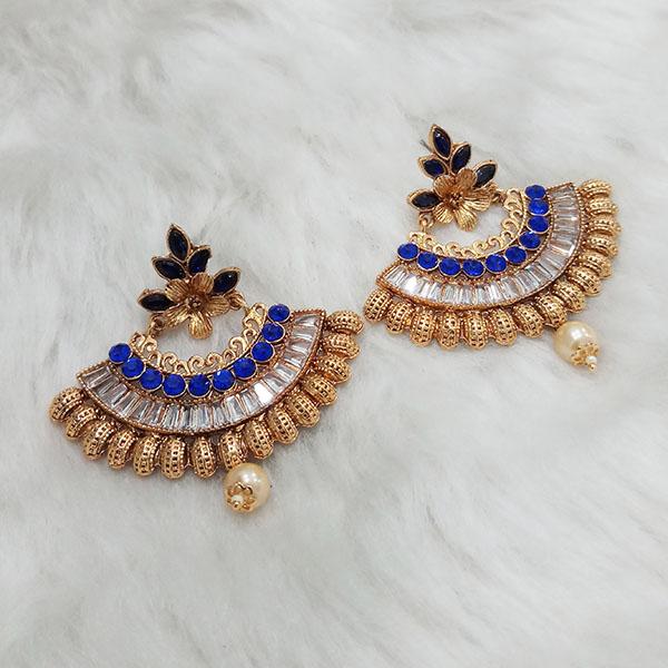 AD stone earrings online jhumka model traditional design – Swarnakshi Jewels