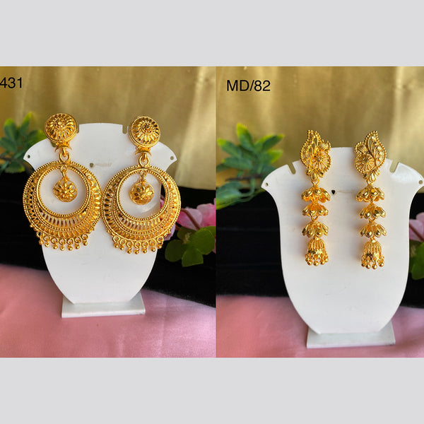 Earrings 1 Gram Gold Earring Stud Earring Saubhagya Collection Shiny Flower  Maroon CZ Screw Back Alloy 1 One Gram Gold Plated