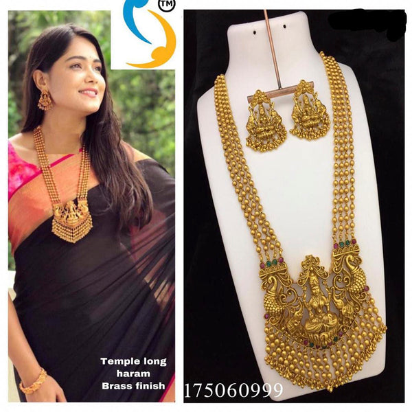 Gold tone Nagapadam Long Necklace Haram - PP100267 – Kaya Online