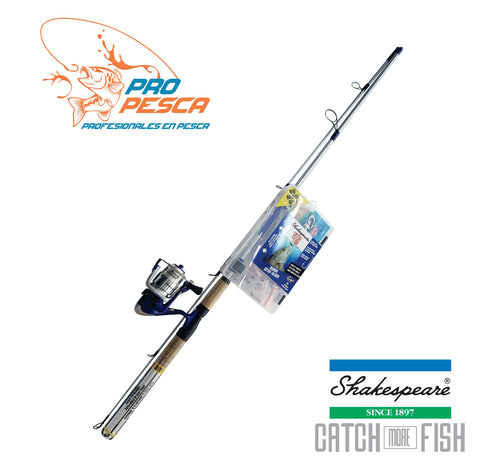 Shakespeare Alpha Fishing Rod and Reel Combo fishing rod kits de pesca  completo