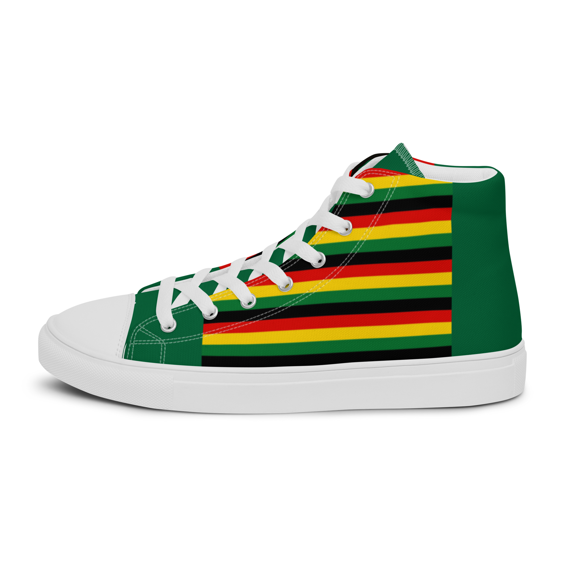 ROOTS HIGH TOP CANVAS SHOES - REGGAE SNEAKERS WIH RASTA PRINT – MAGNIFICENT  CROWNS