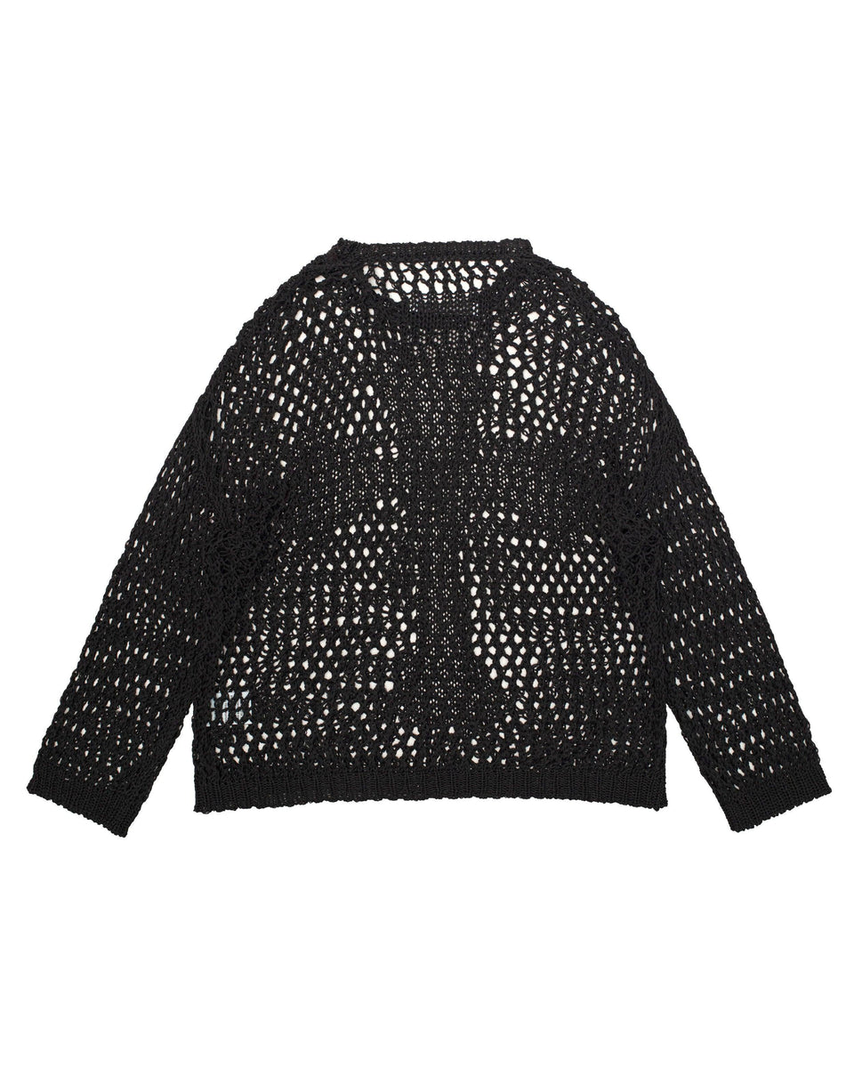 Black Cross Net Sweater – Racer Worldwide®