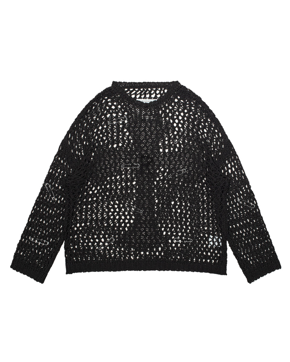 Black Cross Net Sweater – Racer Worldwide®