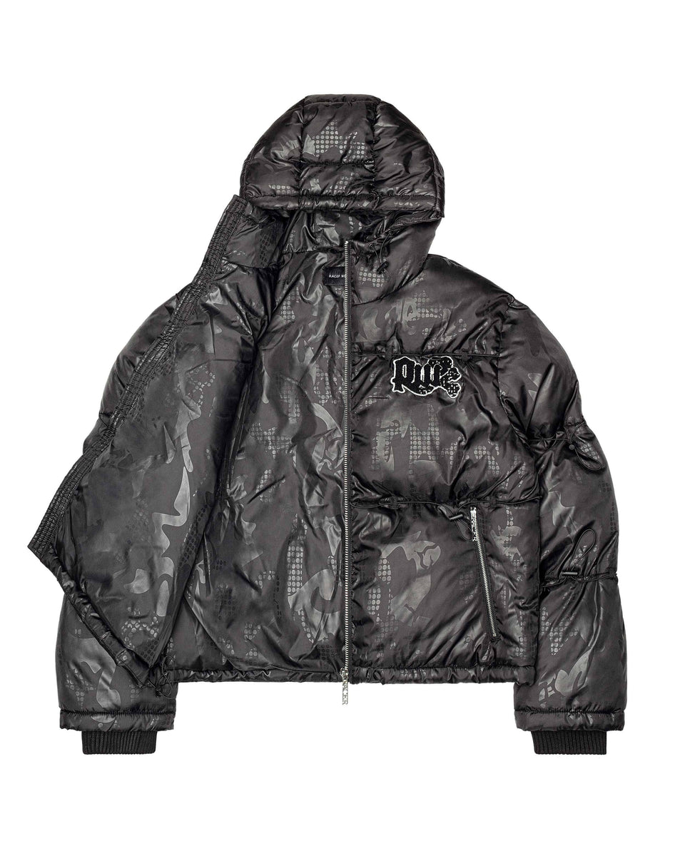 Black Camo Puffer Jacket – Racer Worldwide