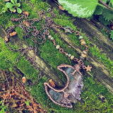 under an amethyst moon copper electroformed crescent moon necklace
