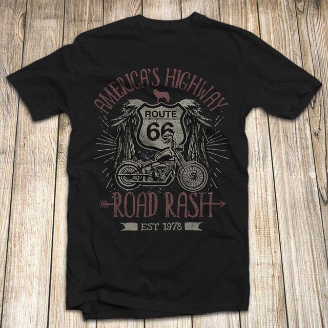 Route 66 American Road Rush Rider T Shirts