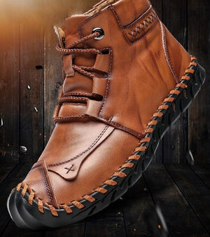 Genuine Leather Warm Outdoor Motorcycle Boots