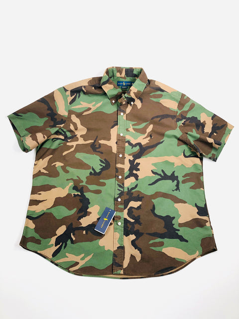 polo ralph lauren classic fit camo oxford shirt