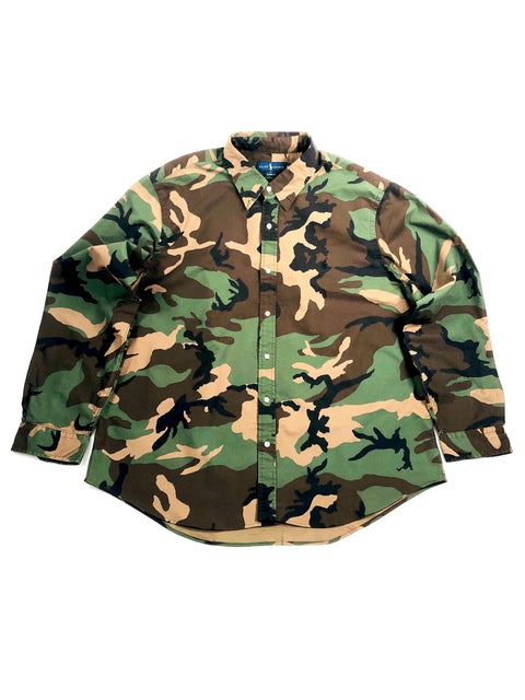 polo ralph lauren classic fit camo oxford shirt