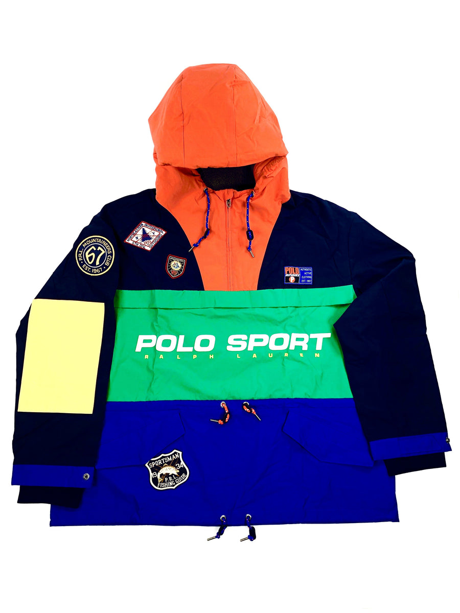 POLO RALPH LAUREN NAVY MULTI POLO SPORT SPORTSMAN FRONT POUCH GRAPHIC –  Flashy Deals Store