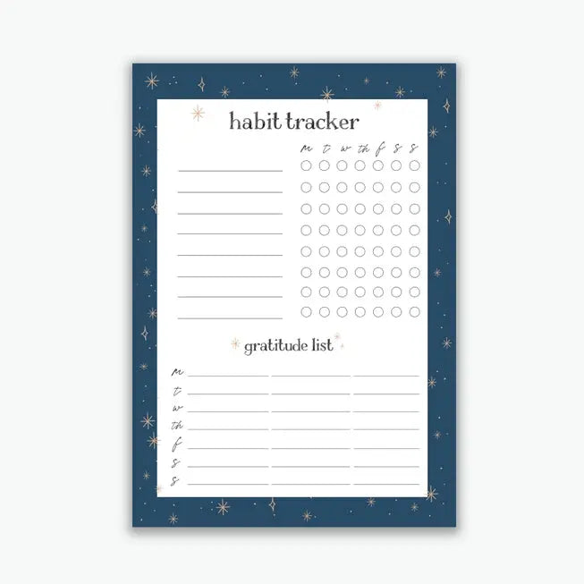 Wellness Habit Tracker Notepad - Emmy + Olly