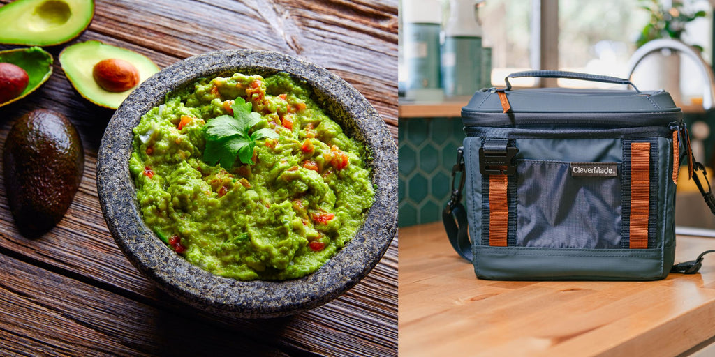 Guacamole and a soft sided cooler