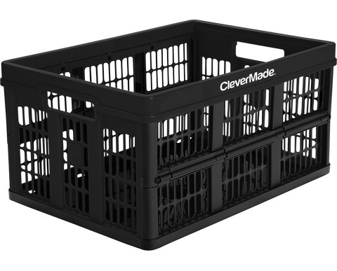 CleverMade Collapsible Crates Fold Down Small for Storage