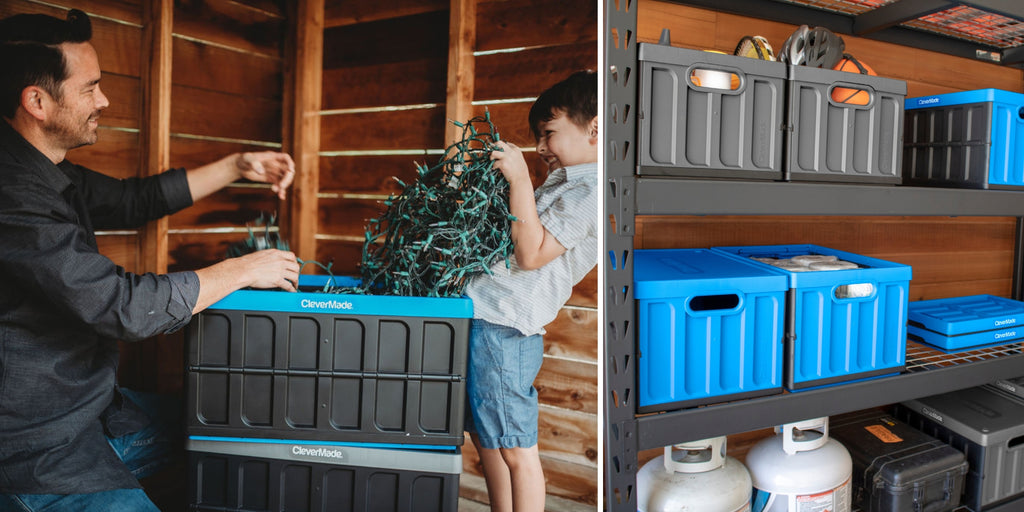 Garage organization with crates