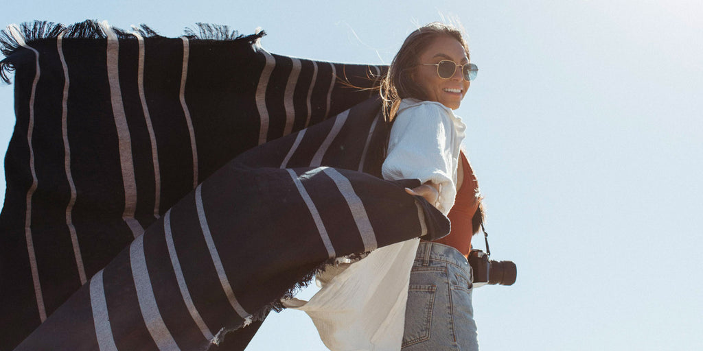 Reversible beach blanket