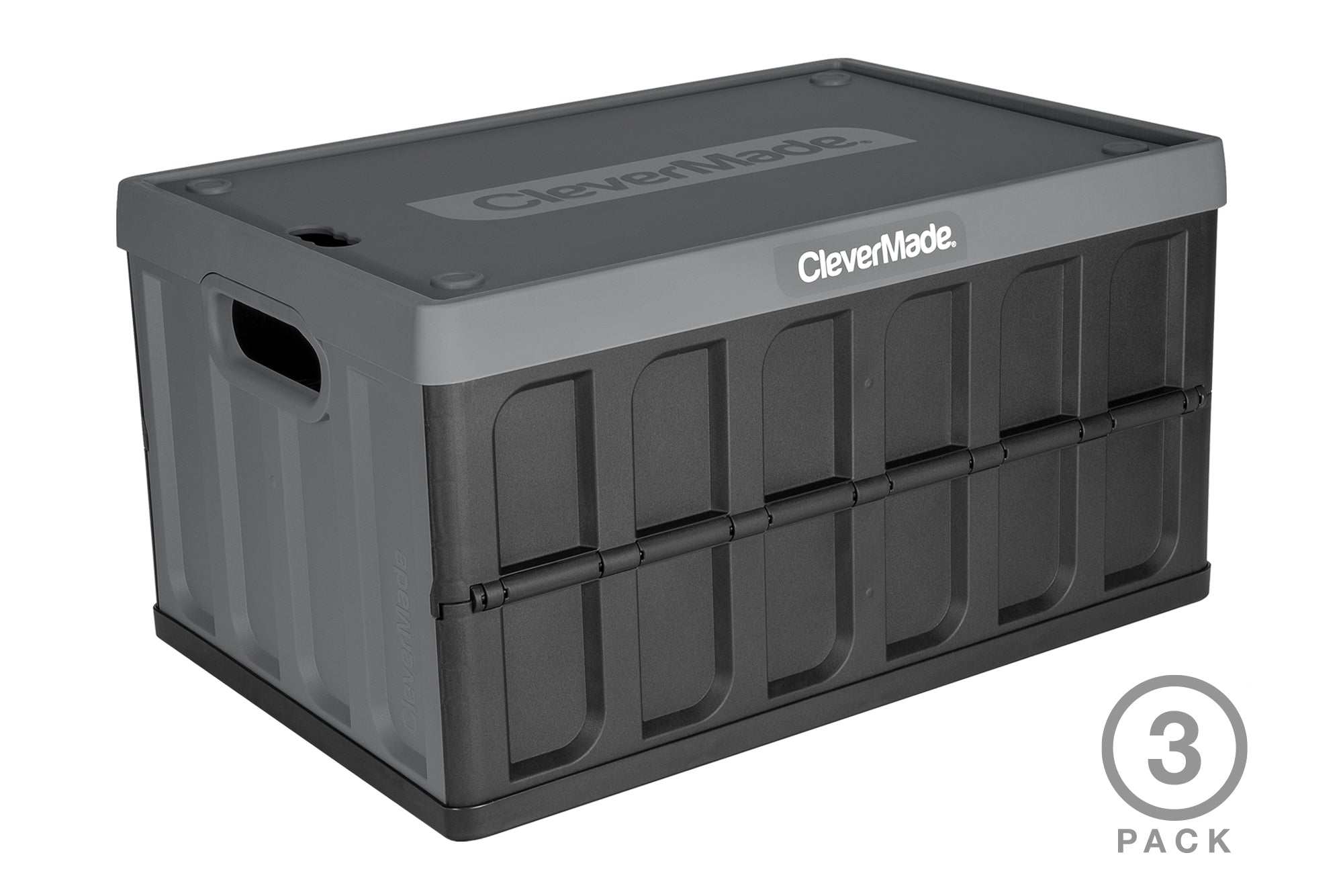 collapsible storage bins with lid