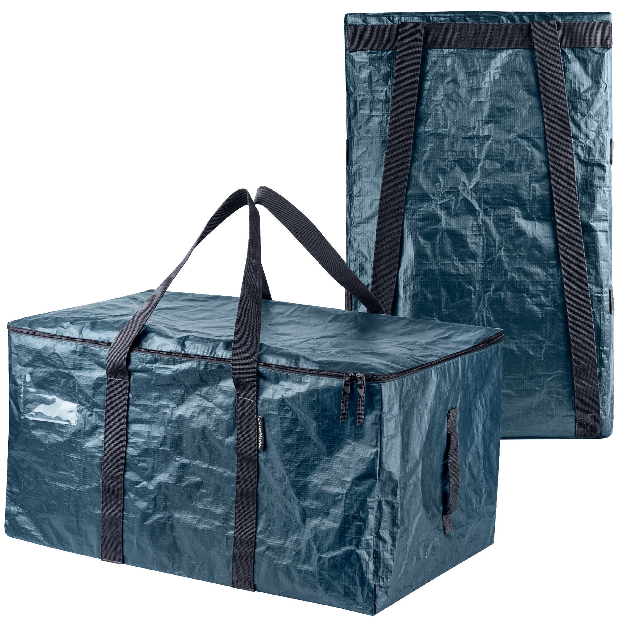 Recertified - Clevermade Eco 24L Collapsible Reusable Plastic Grocery Shopping Baskets 3 Pack
