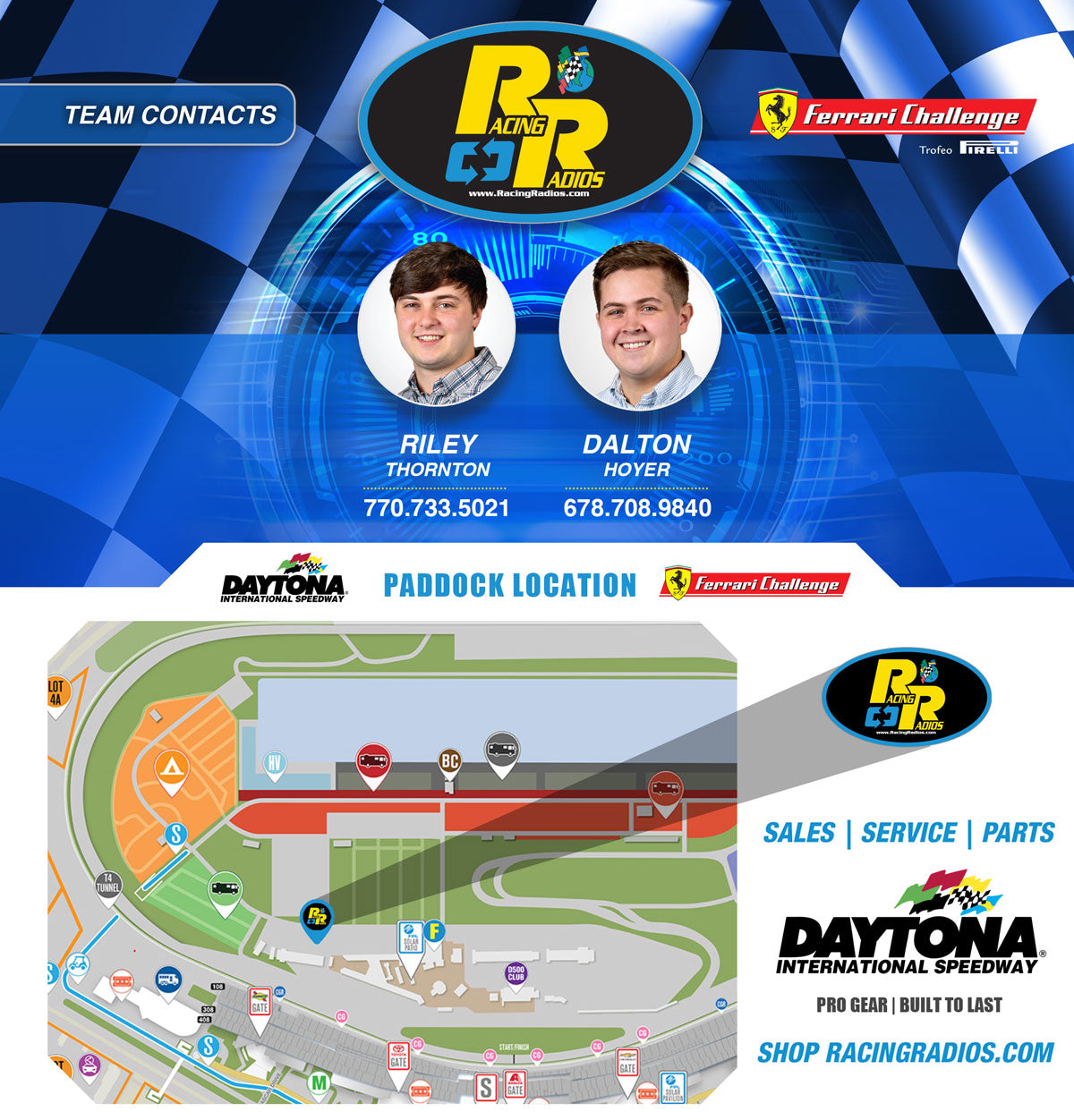 Ferrari Challenge | Racing Radios Paddock Location | Daytona
