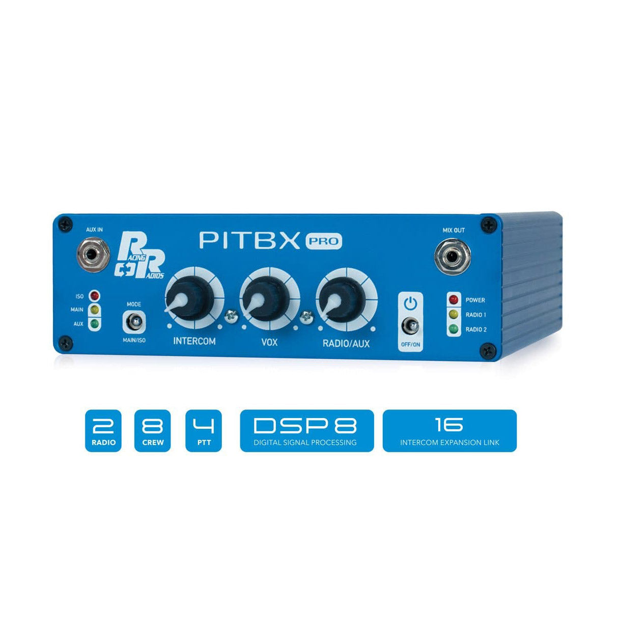 Racing Radios PITBX Pro Intercom System | DSP8