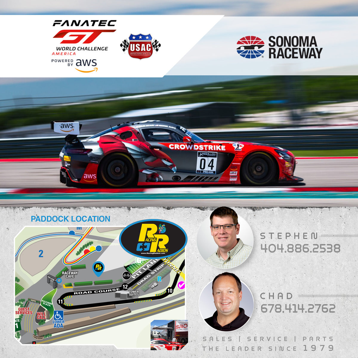 GT World Challenge Sonoma Raceway Racing Radios Service & Support