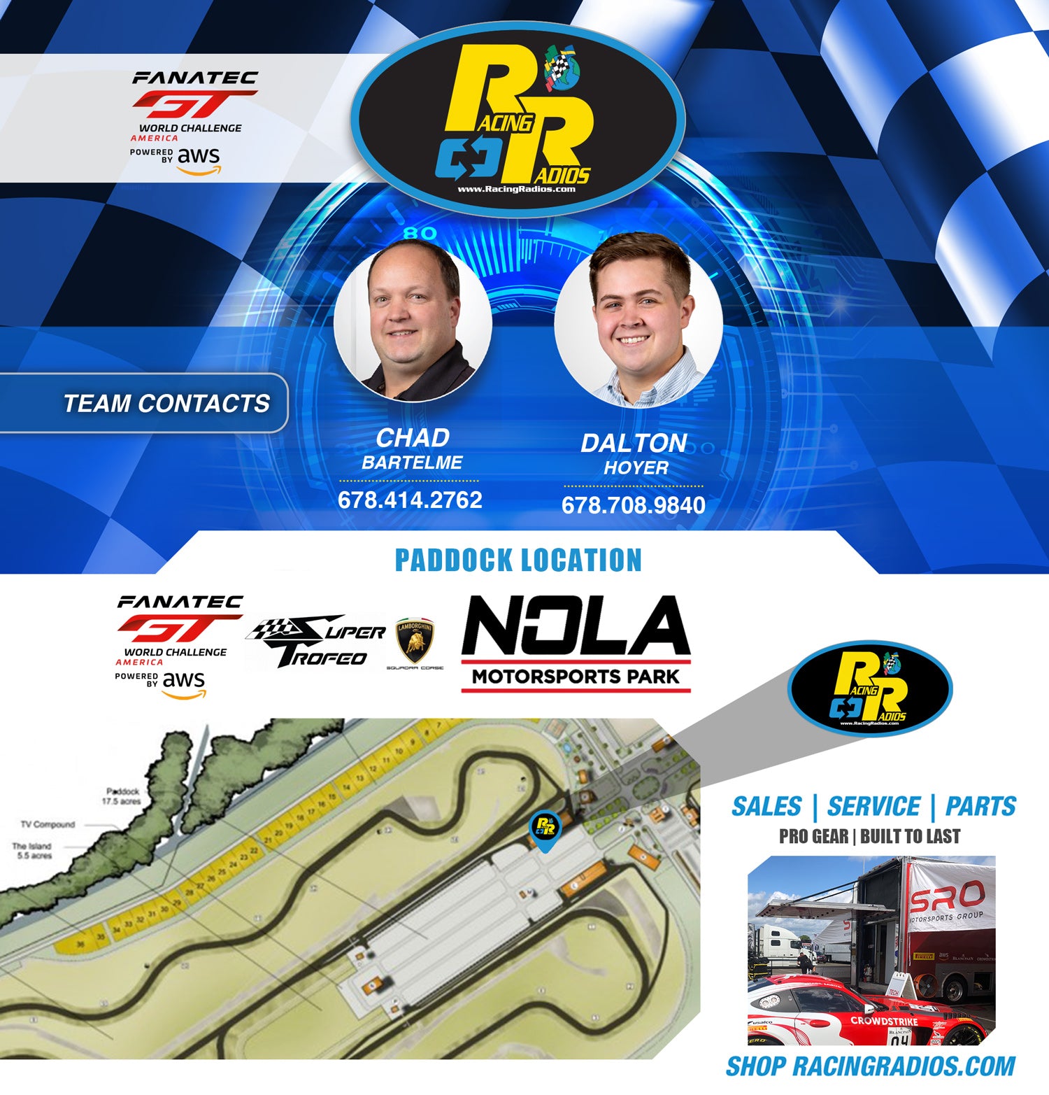 Racing Radios NOLA Motorsports Park SRO GT World Challenge