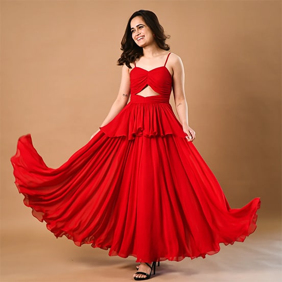 Apple_Red_Long_Dress