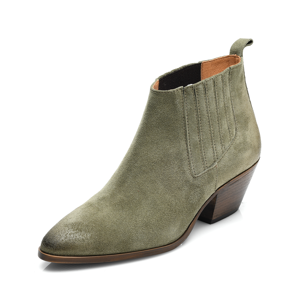 olive ankle boots