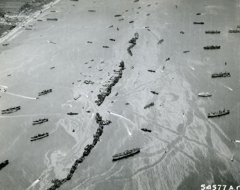 aerial view of d-day