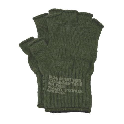 Genuine Issue Fingerless Glove Liners with Stamp OD