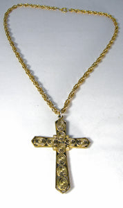 Vintage Sterling Tortolani Cross Pendant With Chain  - JD10374