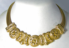 Load image into Gallery viewer, Vintage Signed Marcella Saltz for Trifari Medalion Choker And Earrings   - JD10449
