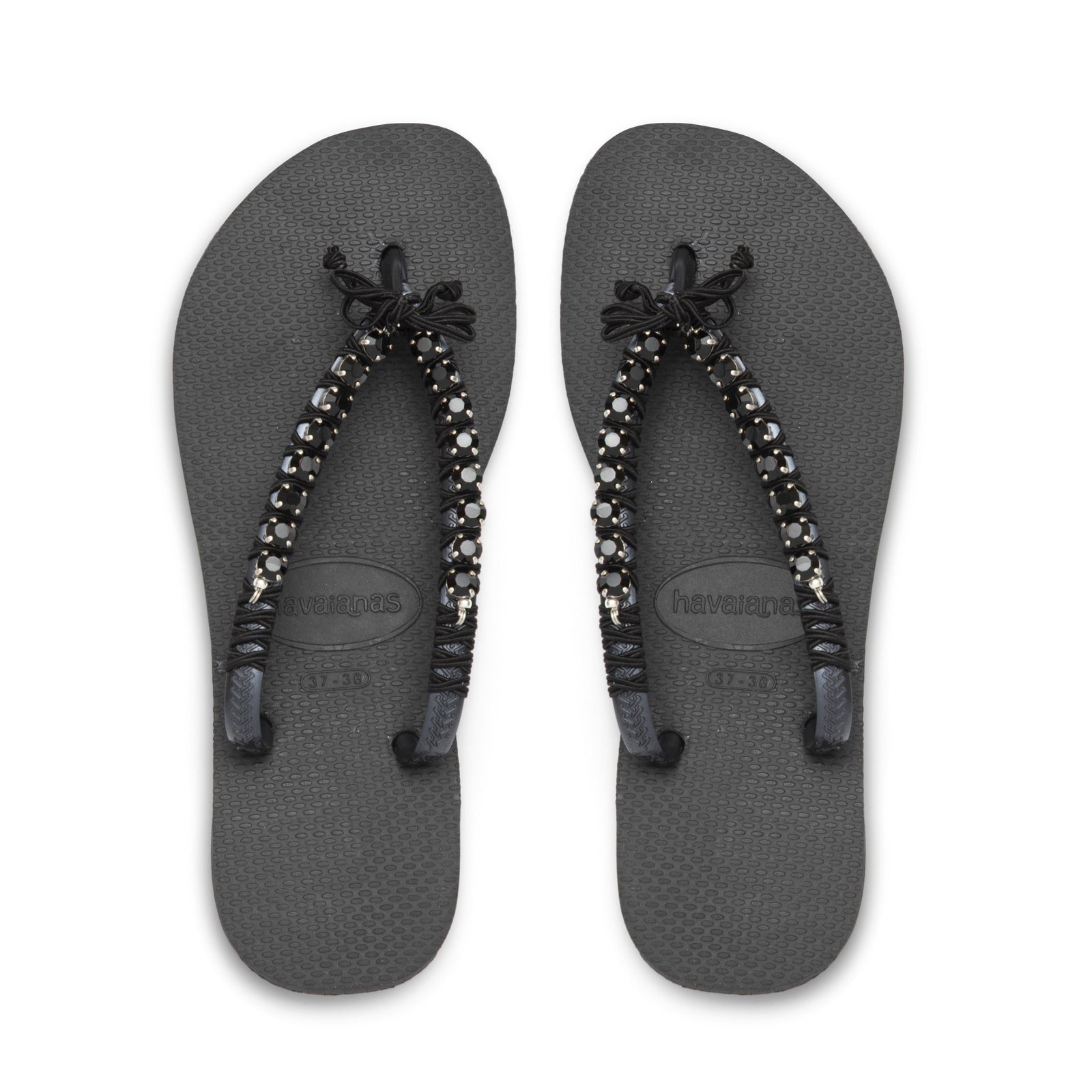 black havaianas with diamond