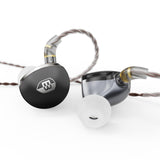 BASN MTPro in Ear Monitors, 14.5mm Planar HiFi IEM Headphones with CNC Process and 4-Core Litz OCC Single-Crystal Copper Cable for Musicians(Rich Black)
