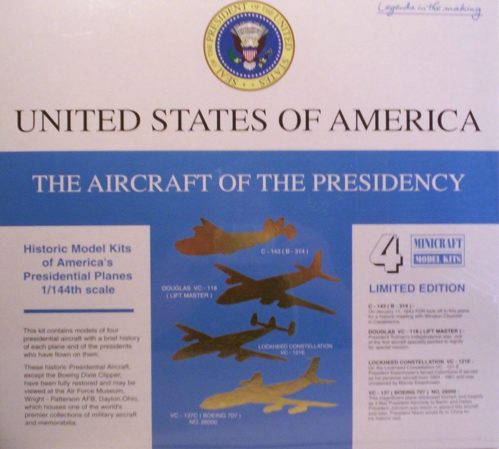 Minicraft 1/144 The Aircraft Of The Presidency